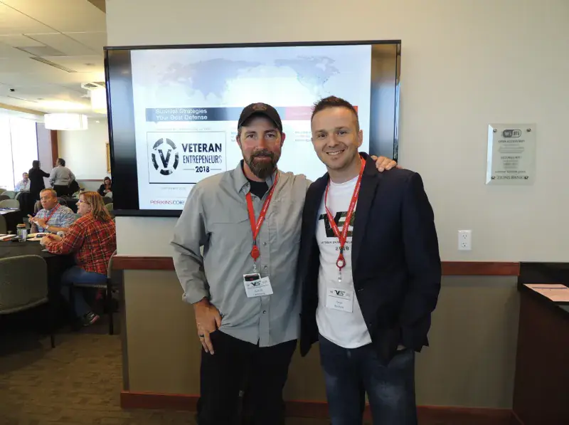 Isaac Belden at the 2018 Veteran Entrepreneurs event
